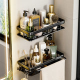 Metal Wall Mounted Bathroom/Kitchen Shelf With Adhesive Patch To Secure