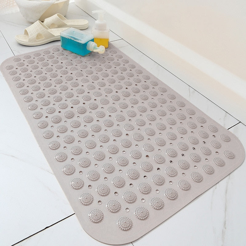 1PC PVC  Rectangle Soft Suction Cup Non-slip Bathtub Mats.