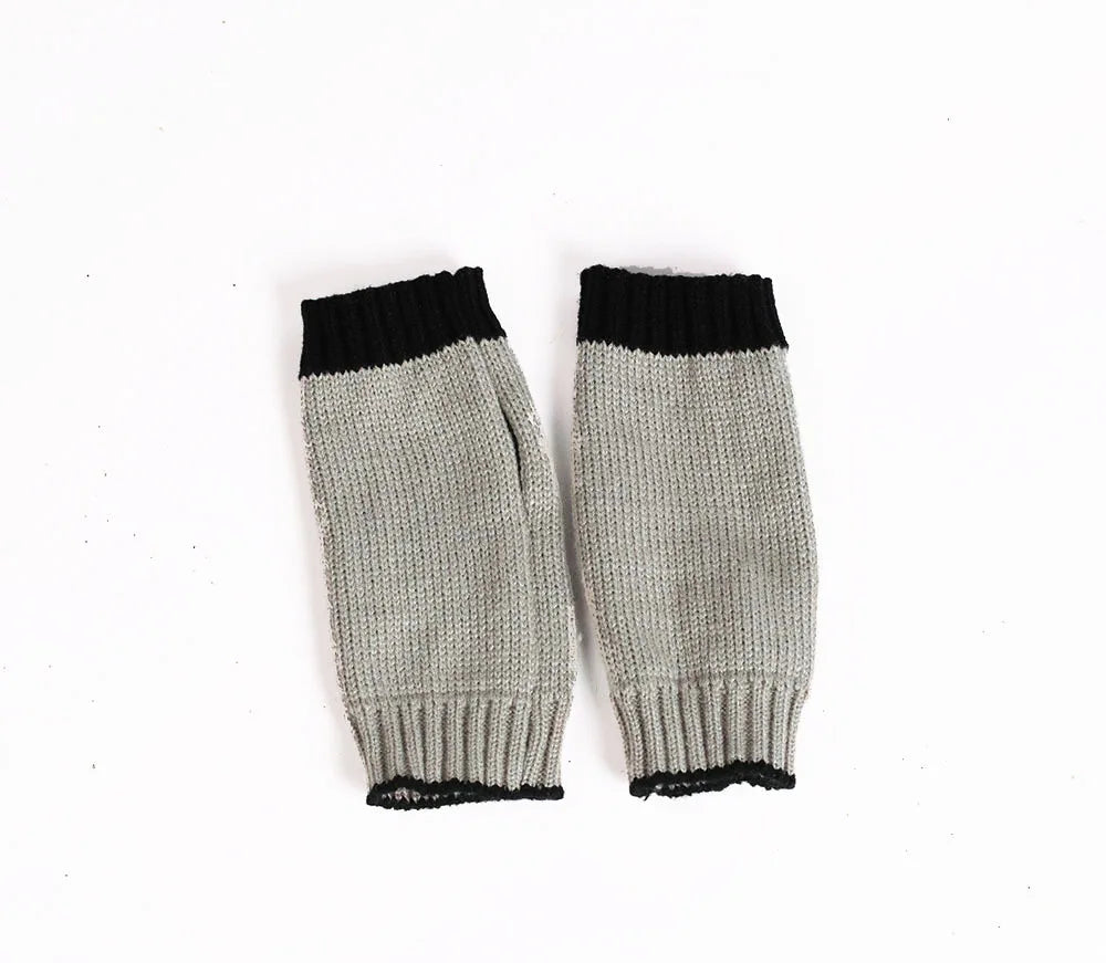 Women's Half Finger Acrylic Knitted Mittens