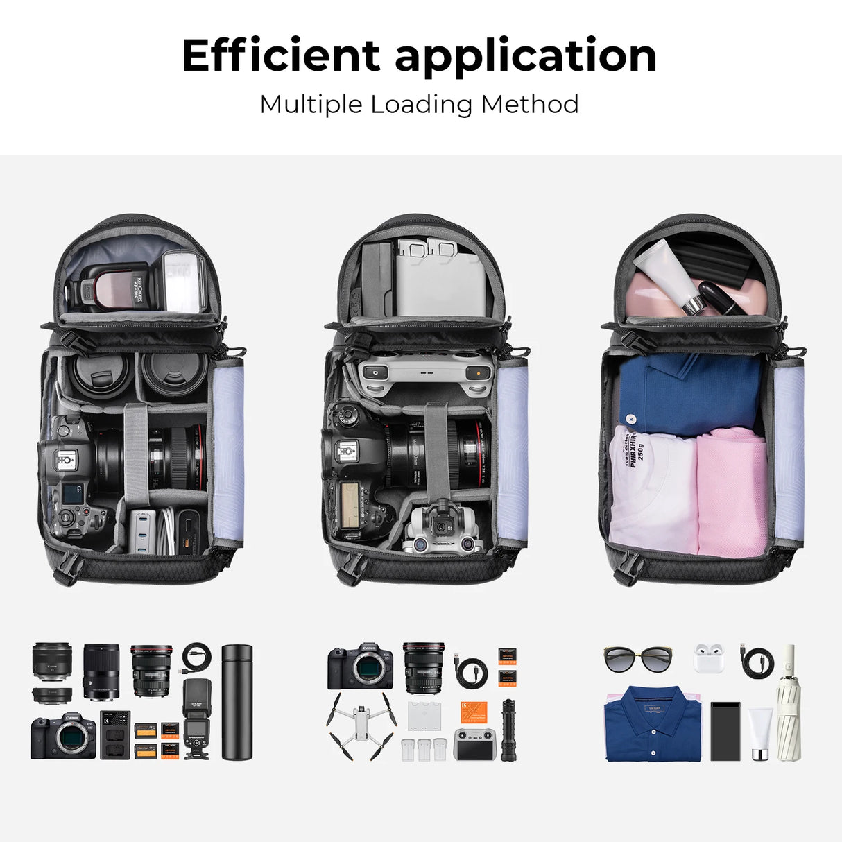 K&F Concept Waterproof 10L DSLR/SLR Sling Camera Backpack