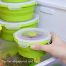 Silicone Foldable Microwave Lunch And Food Storage Container.