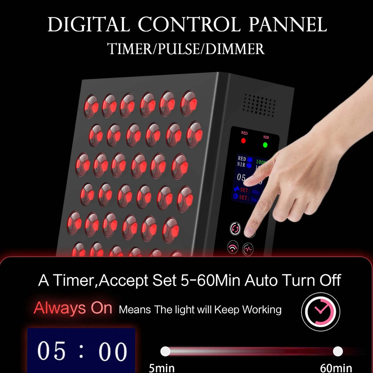 S360WPRO Portable LED Panel Infrared Red Therapy Light