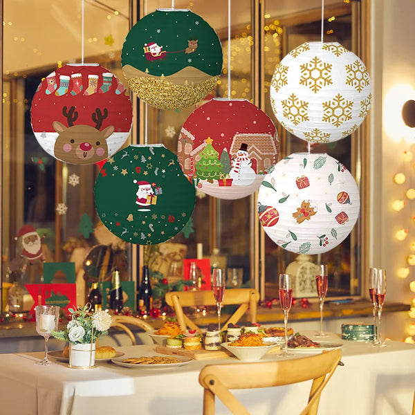 Christmas Decorative Hanging Paper Lanterns.