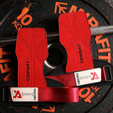 1 Pair 3-layers Cowhide Weight Lifting Grip Gloves