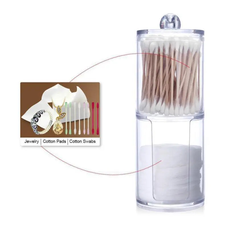 100pcs Cotton Swab Double Layer Storage Box