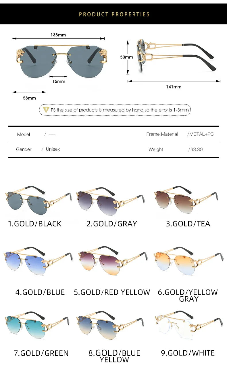 KAMMPT Men Or Women's  Rimless UV400 Sunglasses