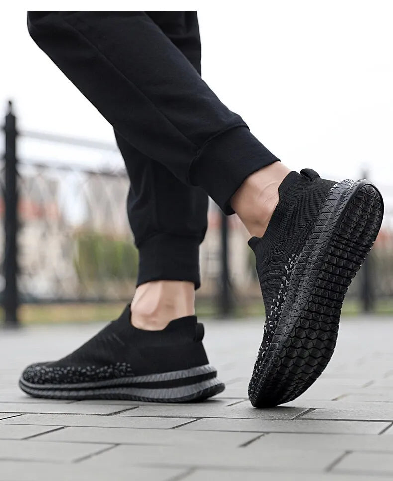 Men's Breathable Slip On Walking Sneakers.