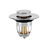 Universal Pop-up Chrome Drain Plug Sink Filter with Hair Catcher