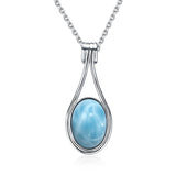 Oval 10X14MM  Sterling Silver Platinum Natural Labradorite Pendants
