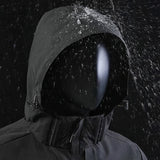 Men's Spring/Autumn Waterproof Jacket With Detachable Hood Sizes M-5XL
