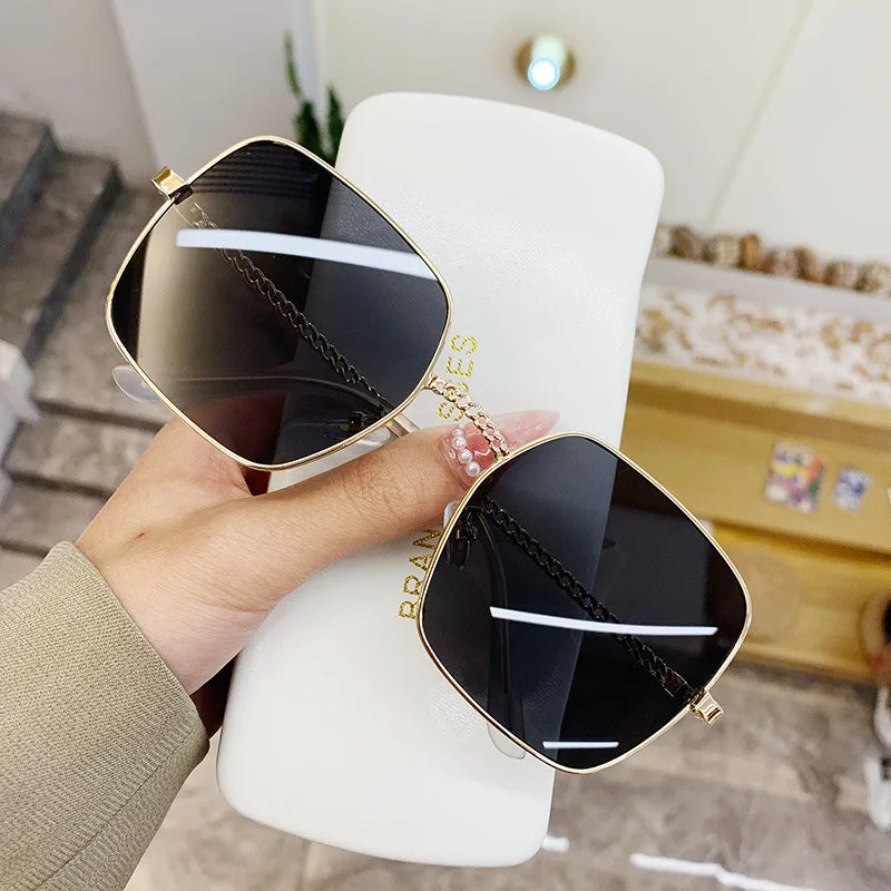 JSJM Women's Metal UV400 Sunglasses
