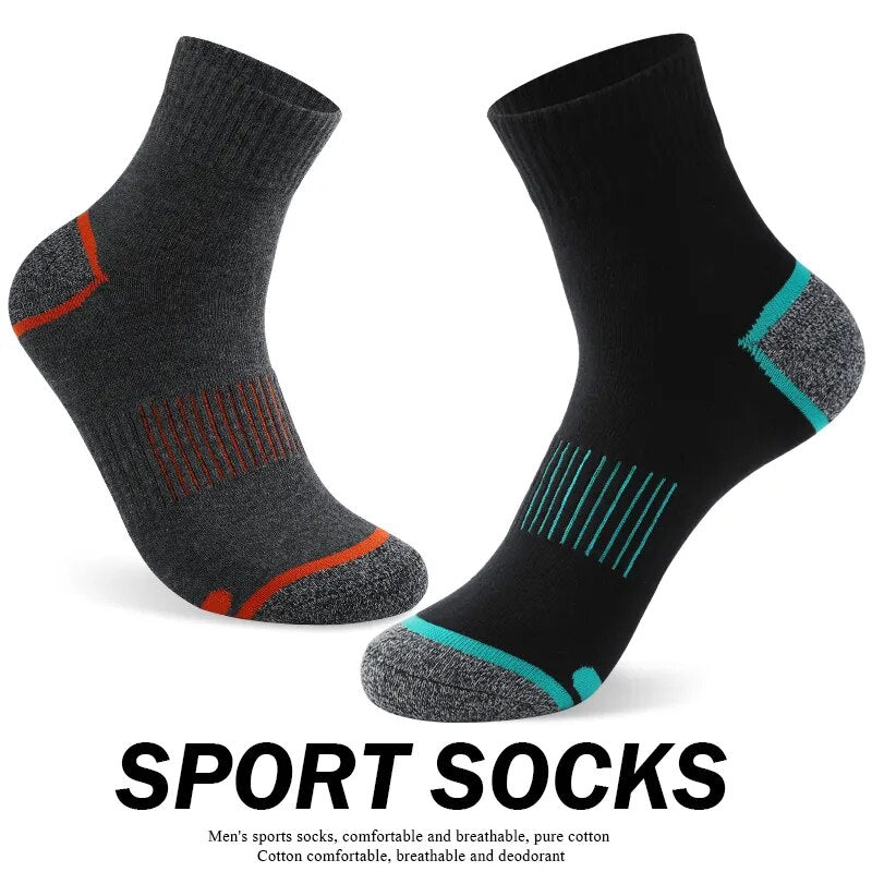 5 Pairs Of High Quality Men's Casual Cotton Breathable Socks Size 38-45..