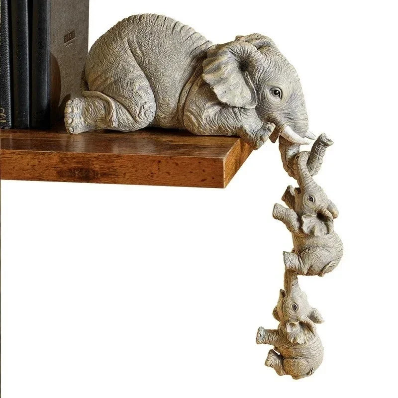 3 Pcs/set Resin Mini Elephant Figurines