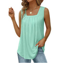 Women's Sleeveless, Pleated Casual Tops.  Size S-5XL.