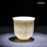 Chinese Three-dimensional White Porcelain Tea Cup