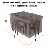 Waterproof Outdoor Patio Furniture Cover Variety of Sizes to Fit 12 Seats Sectional Or Table and Chairs.