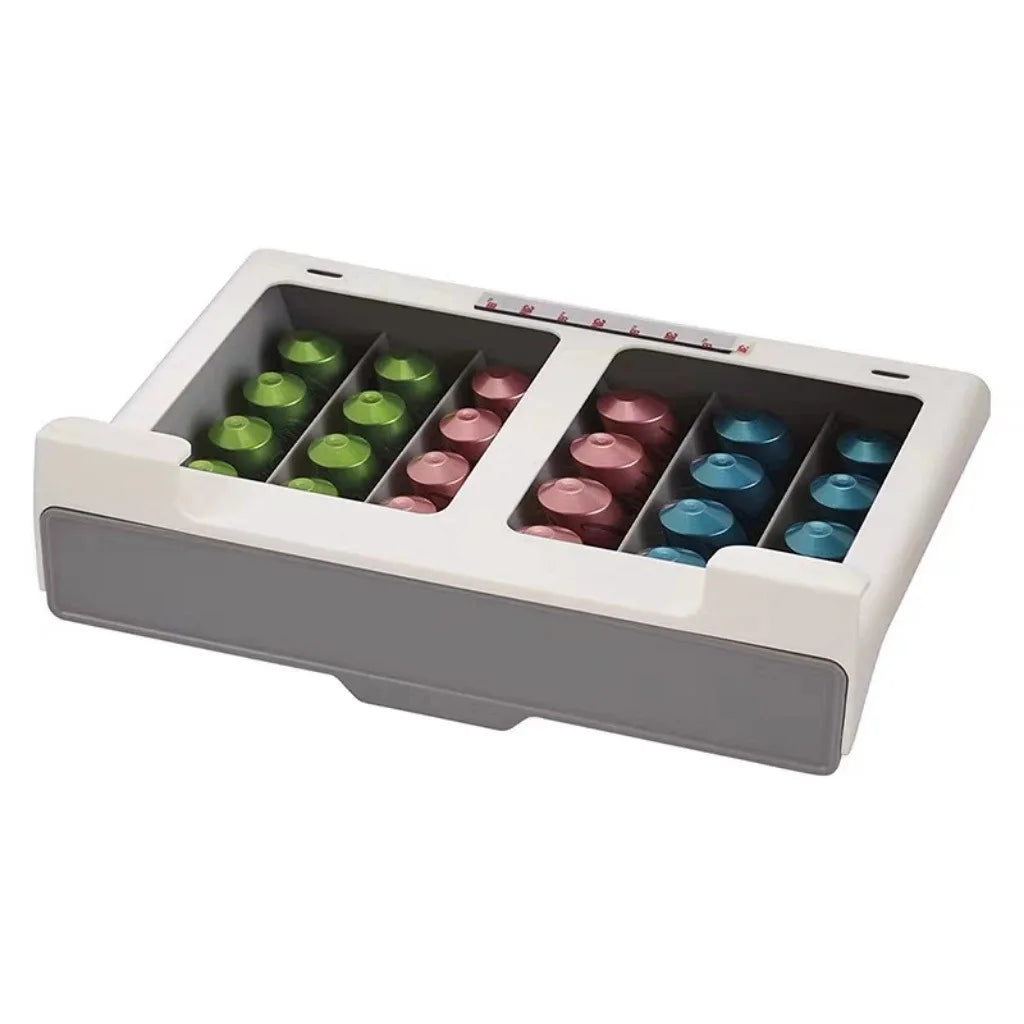 Adhesive Space-Saving Capsule Coffee/Tea Bag Storage Rack