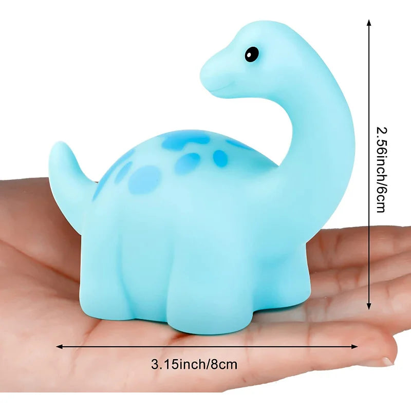 1/6 Pcs Dinosaur Light-Up Floating Bath Toys