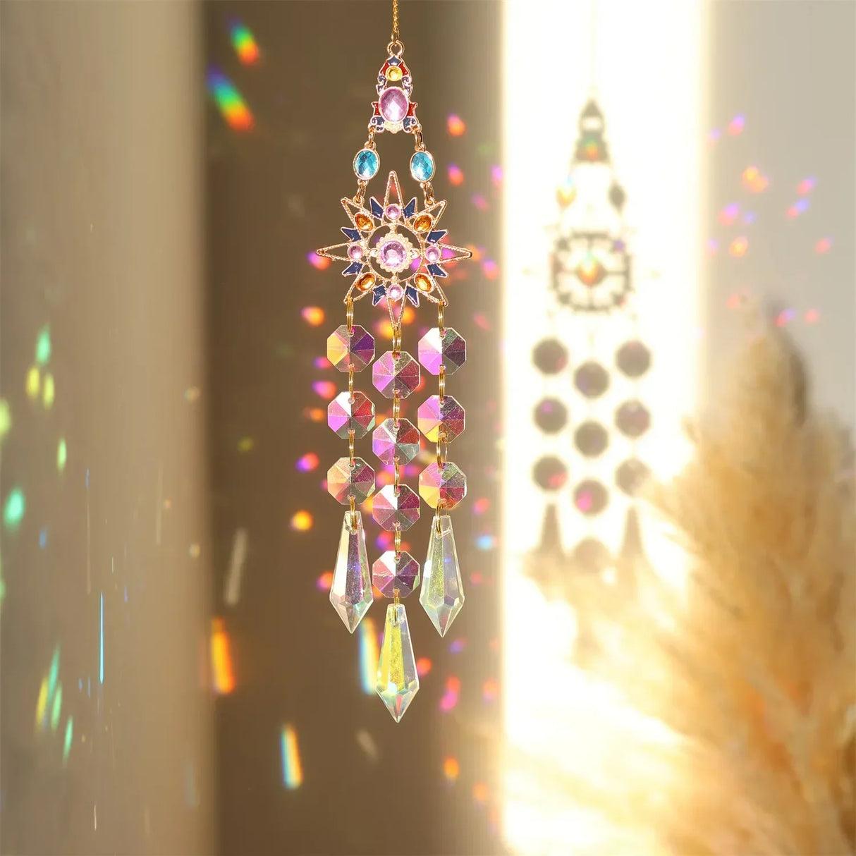 Window Or Garden Hanging Sun Catchers with Crystals And Rhinestones
