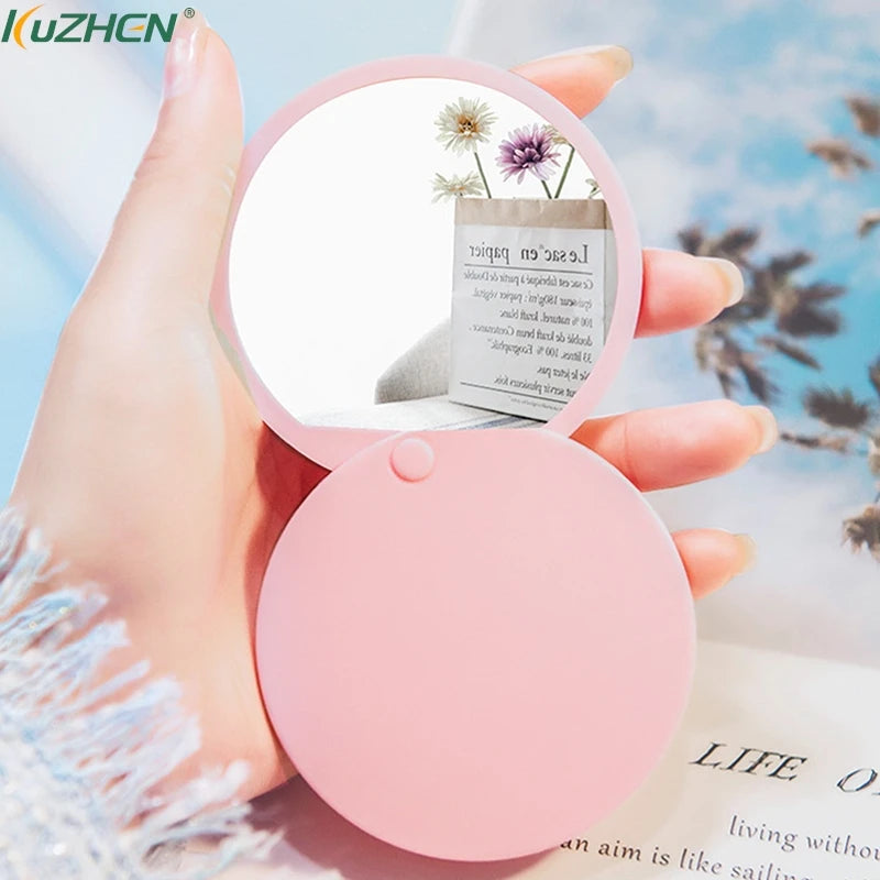 Handheld Makeup Sliding Cover Mini Mirror