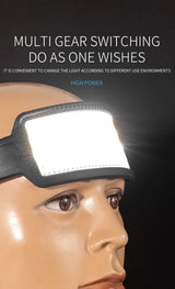Motion Sensor COB LED USB Rechargeable Head Lamp with Built-in Battery