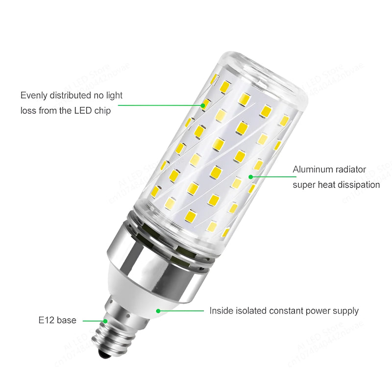 NEW Corn LED Bulb  12W 16W 20W 24W 40W Super High power E14 E27 B22  AC220V 110V 85-265V  No Flicker