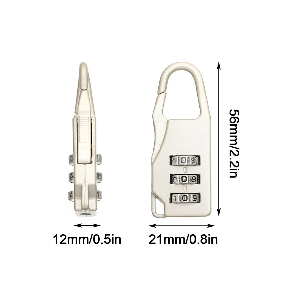 Anti-Theft Mini 3 Digit Combination Code Lock For Luggage