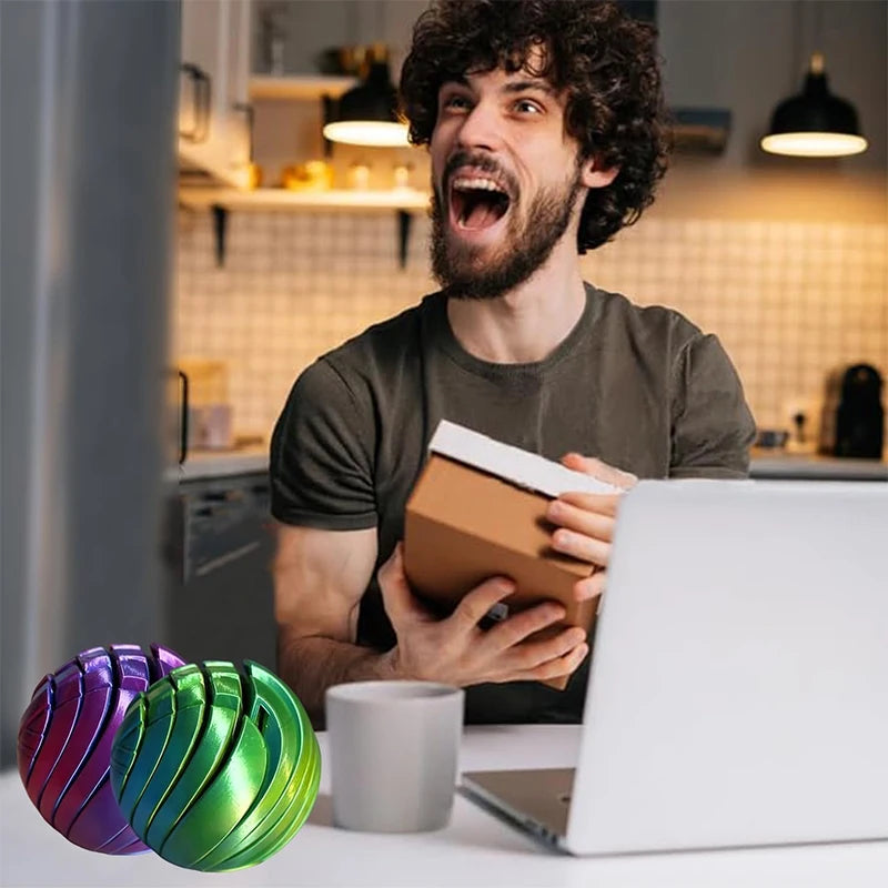 【MQ124】3D Printed Slime Ball Fidget With Rotating Design For Anxiety Relief