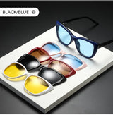 Men Or Women's  5 PCS Clip On Magnetic Polarized UV400-Sunglasses