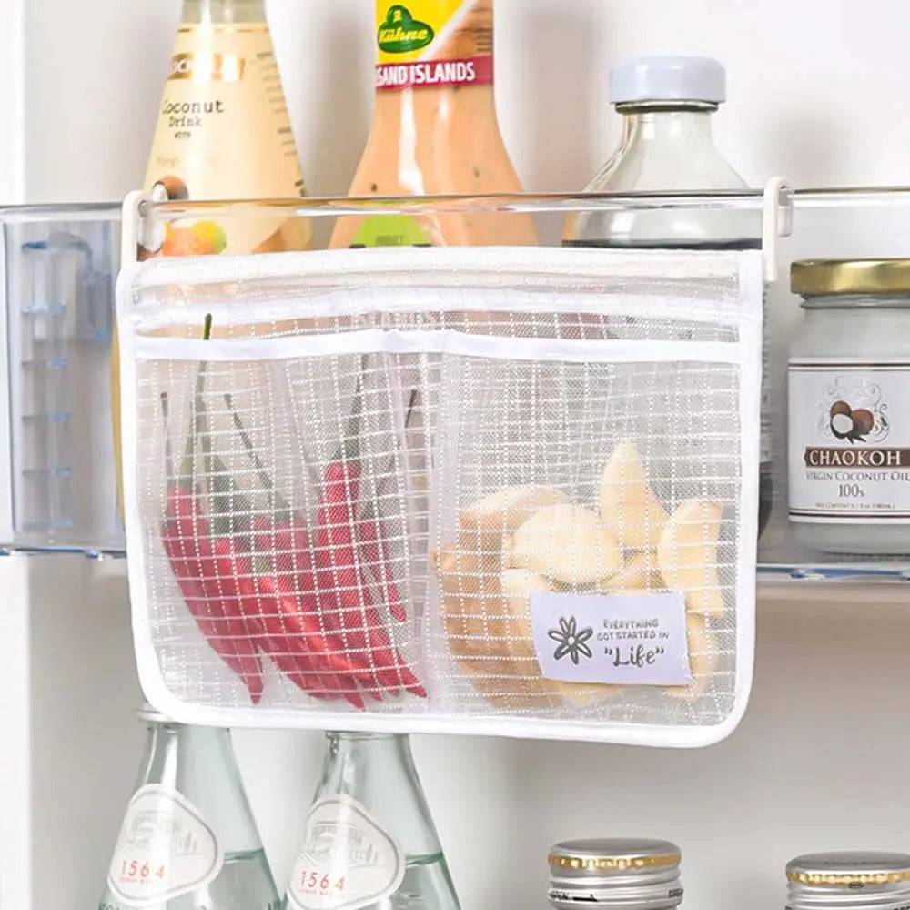 Mesh Refrigerator Storage Bag Organizer