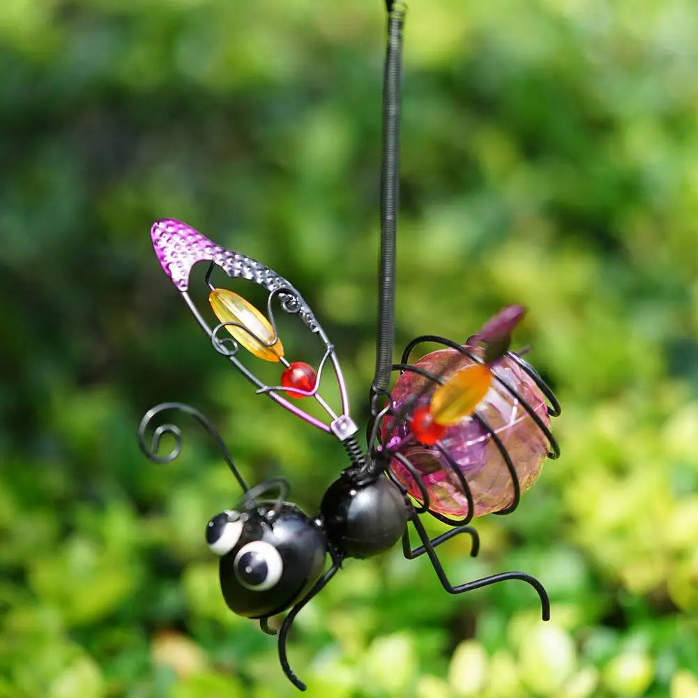 Solar LED Iron  Waterproof Hanging  Insect Tree Ornament