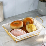 Golden Metal Wire Bread/Fruit Baske