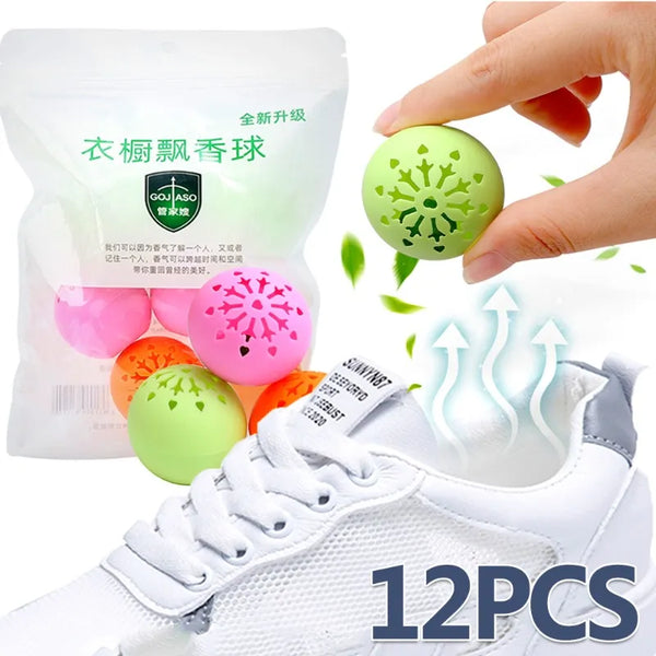 1-12PCS Deodorizer Freshener Balls for Shoes And Socks.
