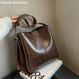 MOODS PU Leather Shoulder Tote Bag