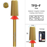 3/32" MagiBling Carbide Sharp 6.6mm Cross Cut Tapered Nails Bit For Acrylic Gel Remover