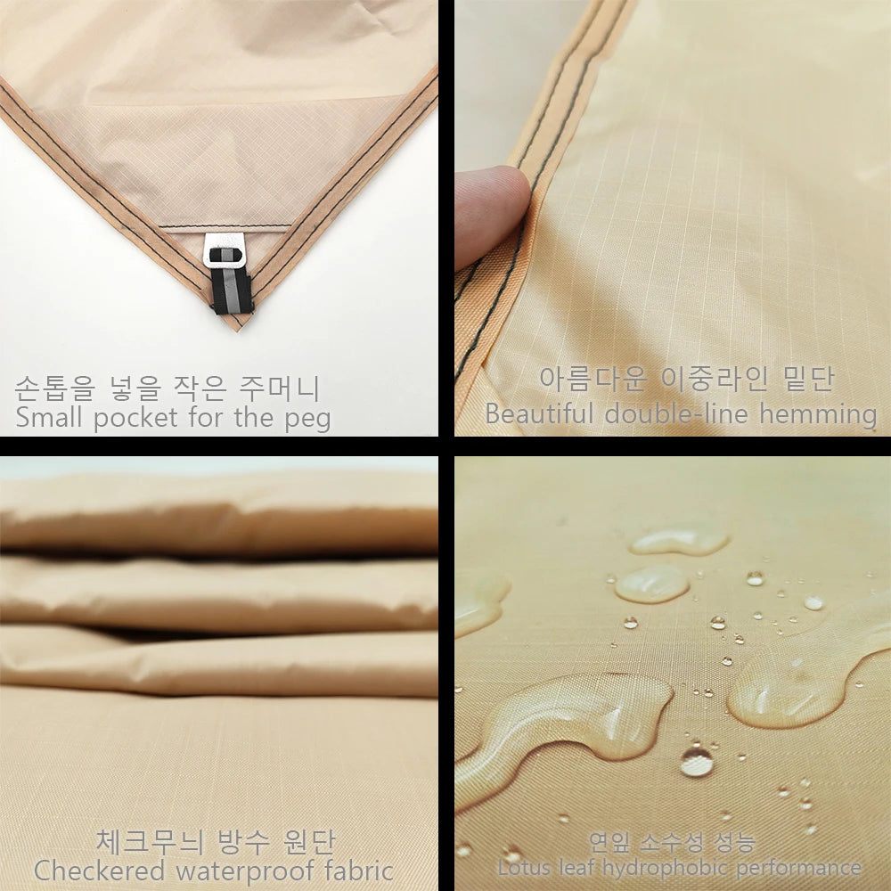 Ultralight Pocket Size Waterproof Tent Ground Sheet With Stakes