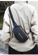 Men's Anti Theft USB Charging Crossbody Bag
