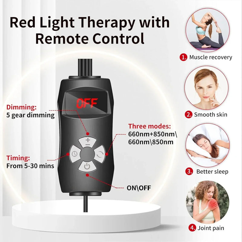 100W Infrared 660nm & 850nm NIR Therapy Lamp With Stand For Pain Relief