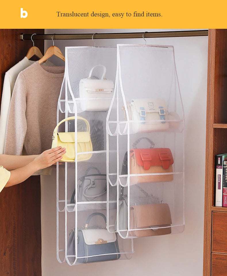 luluhut Wardrobe Hanging Organizer For Handbags