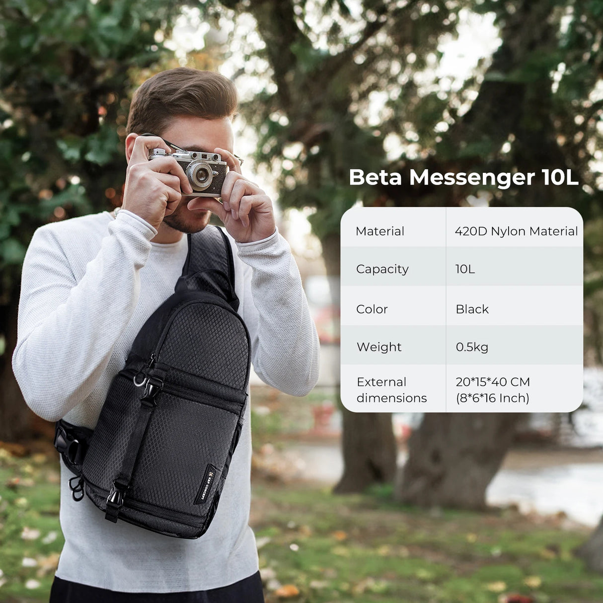 K&F Concept Waterproof 10L DSLR/SLR Sling Camera Backpack