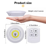 3W LED Wireless Remote Control Dimmable Wardrobe/Kitchen Nightlight.