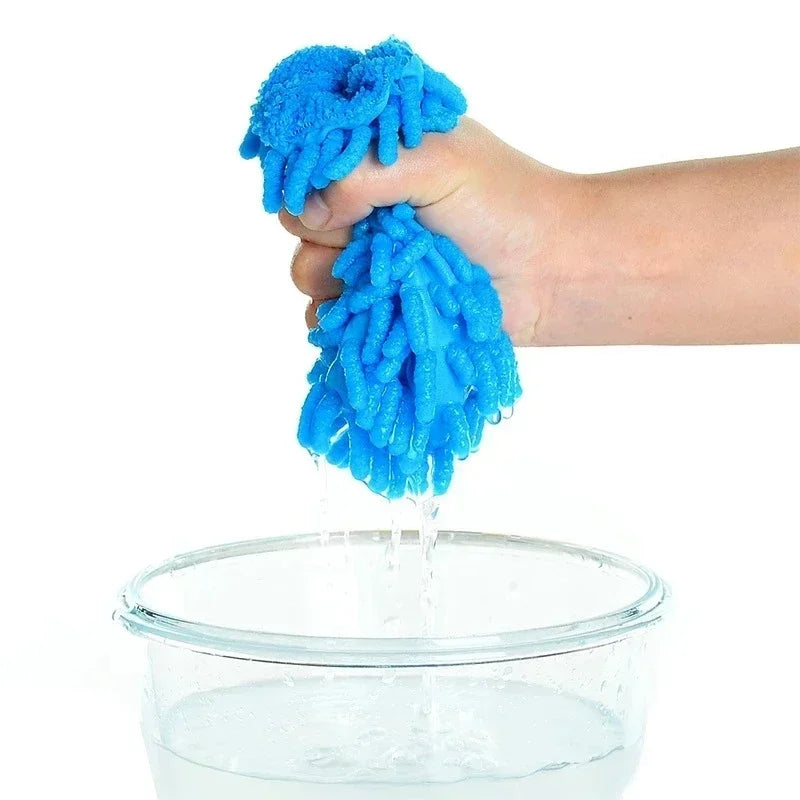 5PCS Double-sided Microfiber Washable Cleaning Mitt