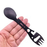 Multifunctional Fork Spoon Knife Wrench Bottle/Can Opener For Camping