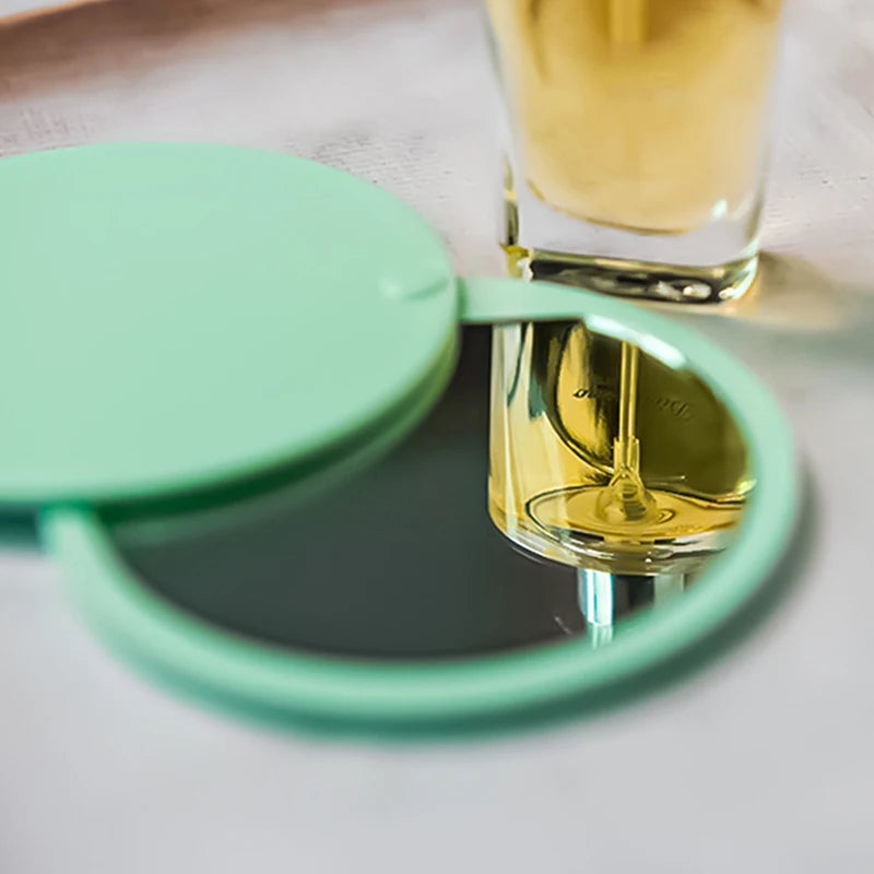 Handheld Makeup Sliding Cover Mini Mirror