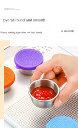 6 Pcs Set Leakproof Stainless Steel Containers With Silicone Stretch Lids