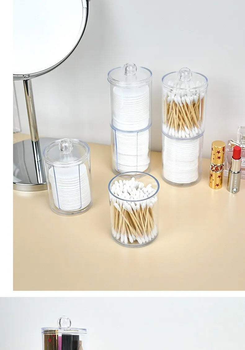 100pcs Cotton Swab Double Layer Storage Box