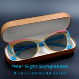 Women's Blue Light Blocking Myopia Glasses With UV Protection