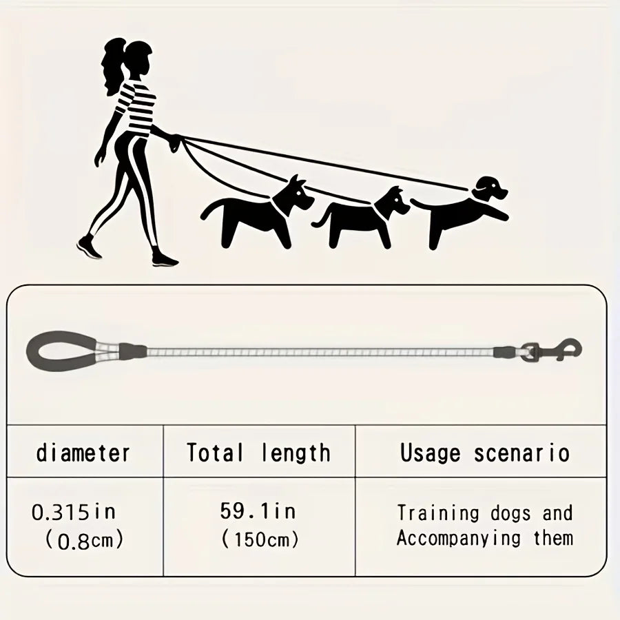 Heavy Duty Durable Rope Leash With Soft Handle for Small, Medium Pets