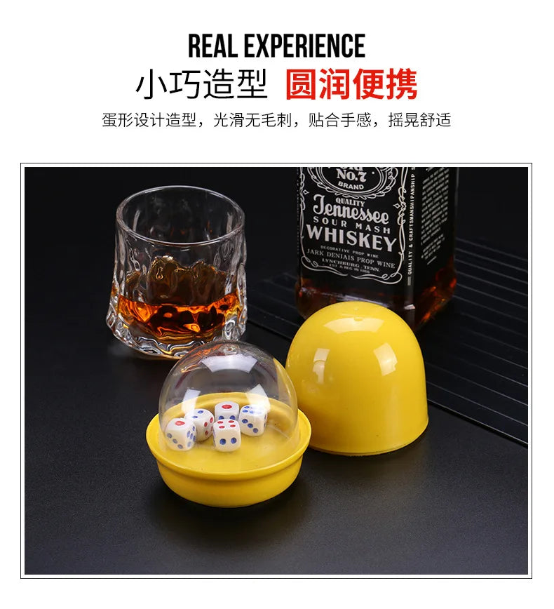 5pc Enclosed Dice Cup