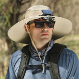Camouflage Outdoor Sun Protective Hat with Solar Powered Fans